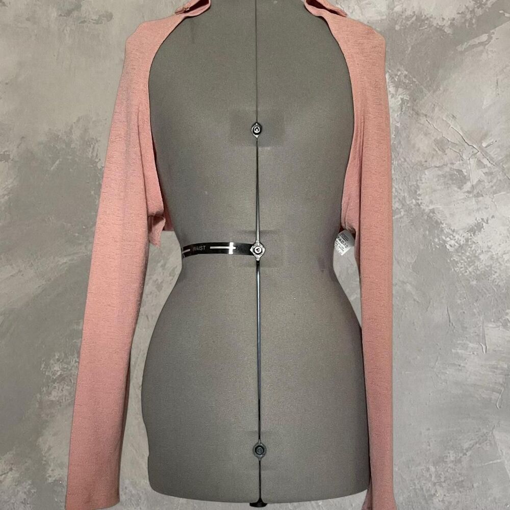 DAZY Dusty Pink Cropped Shrug Bolero Cardigan Size L